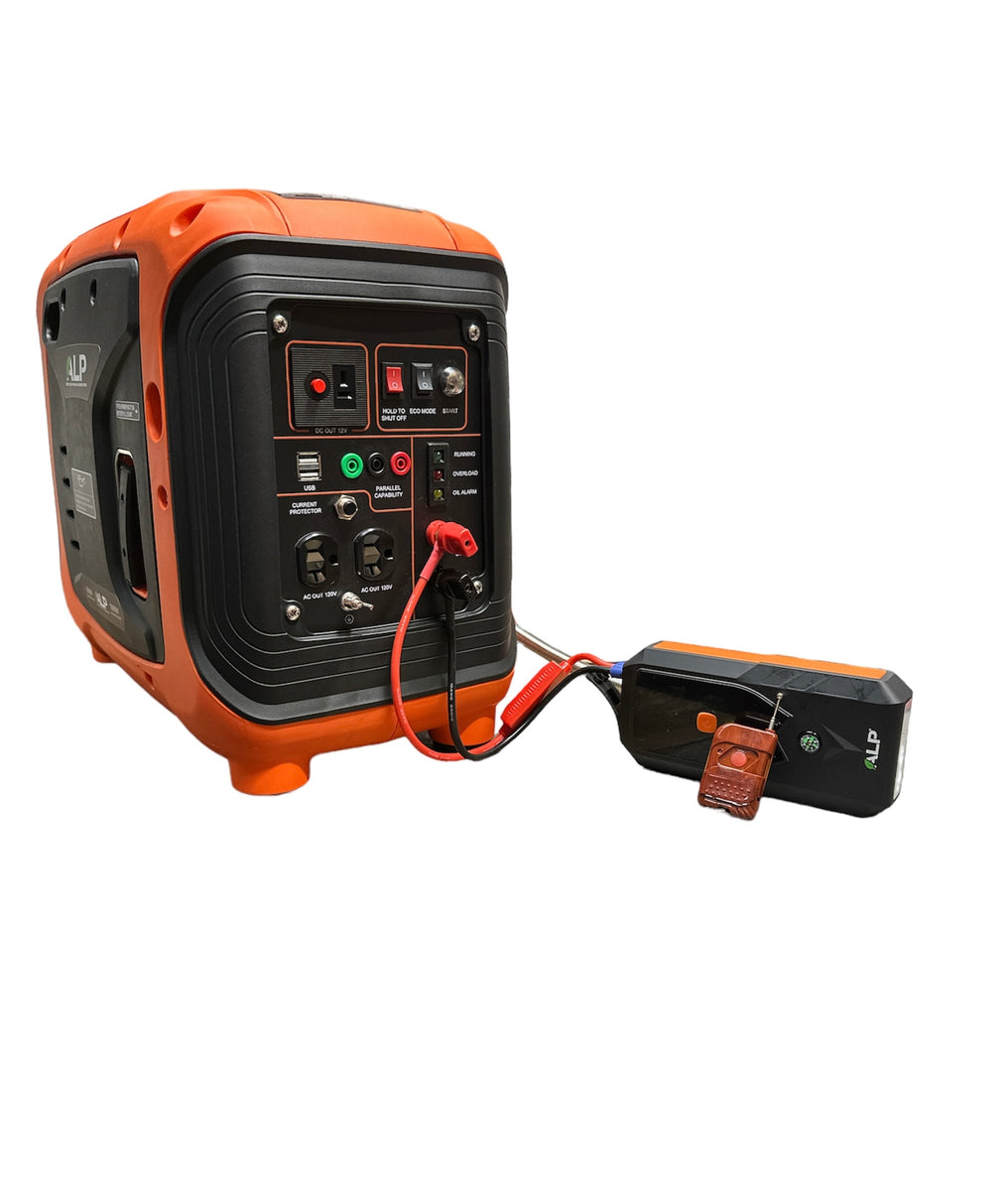 Remote Electric Start/Stop ALP Generator 1000 W Orange / Black