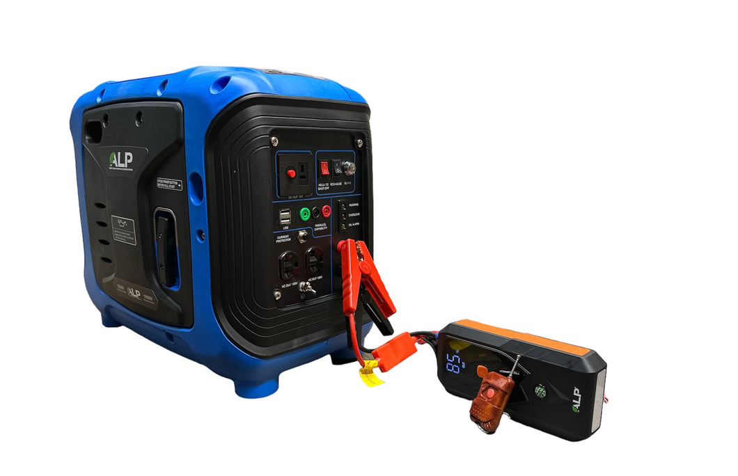 Remote Electric Start/Stop ALP Generator 1000 W - Blue / Black