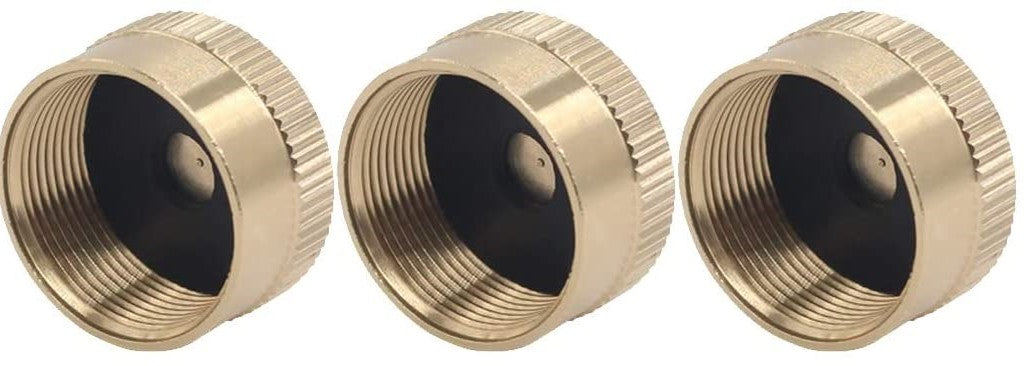 Solid Brass Caps - 3 pack